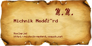 Michnik Medárd névjegykártya